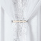 Cortina Diamante Cetim/Xale Voil Bordado com Lurex 2,00m x 1,70m- Branco