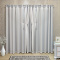 Cortina Idealle p/ Varão - 2,00 larg. x 1,70 alt. Blackout e Gaze de Linho - Gelo C/ Gaze Branco