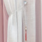 Cortina Idealle p/ Varão - 2,00 larg. x 1,70 alt. Blackout e Gaze de Linho - Rosa C/ Gaze Branco