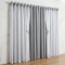 Cortina Mabelle p/ Varão - 3,00 larg. x 2,50 alt. Semi Blackout e Gaze de Linho - Cinza C/ Gaze Branco