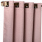 Cortina Taupe Tecido Estampado Textura Rosê - P/ Varão 3,00m  x 2,50m