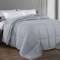 Edredom Toque de Plumas Super Soft Premium Stripe Queen - Cinza