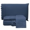 Jogo Cama Casal Padrão Percal 300 Fios Bordado Inglês Lauren 04 Peças - Jeans