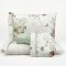 Jogo Cama Casal Padrão Percal 300 Fios Toque Macio Confort Print 04 Peças - Floral Menta