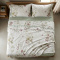 Jogo Cama Casal Padrão Percal 300 Fios Toque Macio Confort Print 04 Peças - Floral Menta