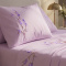 Jogo Cama Casal Percal 300 Fios C/ Bordado Floral Botanique 04 Peças - Lavanda