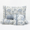 Jogo Cama Casal Percal 300 Fios Toque Macio Confort Print 04 Peças - Jasmin Azul