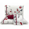 Jogo Cama Casal Percal 300 Fios Toque Macio Confort Print 04 Peças - Rosinha Vermelho