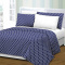 Jogo Cama Hipercal 200 Fios Estampado Kromê Casal 06 Peças - Azul Marinho