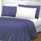 Jogo Cama Hipercal 200 Fios Estampado Kromê Casal 06 Peças - Azul Marinho
