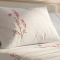 Jogo Cama King Percal 300 Fios C/ Bordado Floral Botanique 04 Peças - Branco