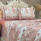 Jogo Cama King Percal 300 Fios Toque Macio Confort Print 04 Peças - Patchwork Rosê