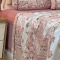 Jogo Cama King Percal 300 Fios Toque Macio Confort Print 04 Peças - Patchwork Rosê