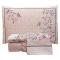 Jogo Cama Percal 300 Fios C/ Estampa Aplicada Floral Buquê Casal 04 Peças Buquê - Ramo Malva