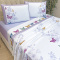 Jogo Cama Percal 300 Fios C/ Estampa Aplicada Floral Buquê Queen 04 Peças - Borboleta