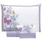 Jogo Cama Percal 300 Fios C/ Estampa Aplicada Floral Buquê Casal 04 Peças - Borboleta