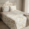 Jogo Cama Queen Percal 300 Fios Toque Macio Confort Print 04 Peças - Bambu Verde