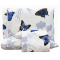 Jogo Cama Queen Percal 300 Fios Toque Macio Confort Print 04 Peças - Borboleta Azul