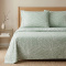 Jogo Cama Queen Percal 300 Fios Toque Macio Confort Print 04 Peças - Menta
