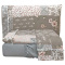 Jogo Cama Queen Percal 300 Fios Toque Macio Confort Print 04 Peças - Patchwork Cinza