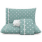 Jogo Cama Queen Percal 300 Fios Toque Macio Confort Print 04 Peças - Poa Menta