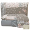 Jogo Cama Solteiro Percal 300 Fios Toque Macio Confort Print 03 Peças - Patchwork Cinza
