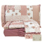 Jogo Cama Solteiro Percal 300 Fios Toque Macio Confort Print 03 Peças - Patchwork Rose