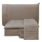 Jogo de Cama Confort Liso Percal 300 Fios Queen 04 Peças - Avelã