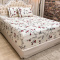 Lençol C/ Elástico + 02 Fronhas Percal 300 Fios Confort Print Queen 03 Peças - Rosinha Vermelho