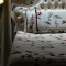 Lençol C/ Elástico + 02 Fronhas Percal 300 Fios Confort Print Queen 03 Peças - Rosinha Vermelho