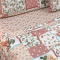 Jogo Cama Casal Percal 300 Fios Toque Macio Confort Print 04 Peças - Patchwork Coral