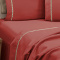 Jogo de Cama Premium Ponto Palito 100% Algodão Queen 04 Peças - Vermelho
