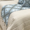 Jogo Xale/Peseira Jacquard c/ Pedraria Queen c/ 2 Capas de Almofadas - Losango Tiffany