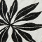 Jogo Xale/Peseira Jacquard Queen c/ 2 Capas de Almofadas - Floral Preto