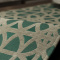 Jogo Xale/Peseira Queen C/ Capa de Almofada Jacquard Premium Rústico 03 Peças - Verde Jade