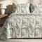 Kit Cobre Leito Casal Jacquard Premium Dupla Face Super Soft Eternity 03 Peças - Folhagem Oliva