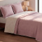 Kit Cobre Leito Casal Percal 300 Fios Bicolor Dupla Face Premium Clássico 03 Peças - Malva