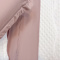 Kit Cobre Leito + Jogo Cama Percal 300 Fios C/ Guipir Luxo Casal Padrão 07 Peças - Branco e Malva