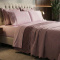 Kit Cobre Leito + Jogo Cama Percal 300 Fios Com Guipir Casal Versalhes 07 Peças - Malva