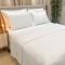 Kit Cobre Leito + Jogo Cama Percal 300 Fios Guipir Vitorini Queen 07 Peças - Branco