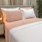 Kit Cobre Leito + Jogo Cama Percal 300 Fios Guipir Vitorini Queen 07 Peças - Branco C/ Rosê