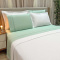 Kit Cobre Leito + Jogo Cama Percal 300 Fios Guipir Vitorini Queen 07 Peças - Branco C/ Tiffany