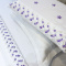 Kit Cobre Leito + Jogo Cama Percal 300 Fios Jardins 07 Peças Queen - Violetas