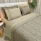 Kit Cobre Leito + Jogo Cama Percal 300 Fios Valence Casal 07 Peças - Chocolate