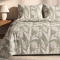 Kit Cobre Leito King Jacquard Premium Dupla Face Super Soft Eternity 03 Peças - Folhagem Oliva