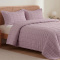 Kit Cobre Leito King Matelassê Costurado C/ Efeito Creponado Linen 03 Peças - Lavanda