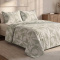 Kit Cobre Leito King Jacquard Premium Dupla Face Super Soft Eternity 03 Peças - Folhagem Oliva