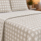 Kit Cobre Leito King Premium Jacquard Super Soft Eternity Dupla Face 03 Peças - Quadriculado Bege