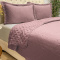 Kit Cobre Leito Percal 300 Fios Dupla Face Texturizado Anarruga Queen 03 Peças - Malva