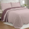 Kit Cobre Leito Percal 300 Fios Toque de Pluma Dupla Face Bold Bicolor Queen 03 Peças - Malva